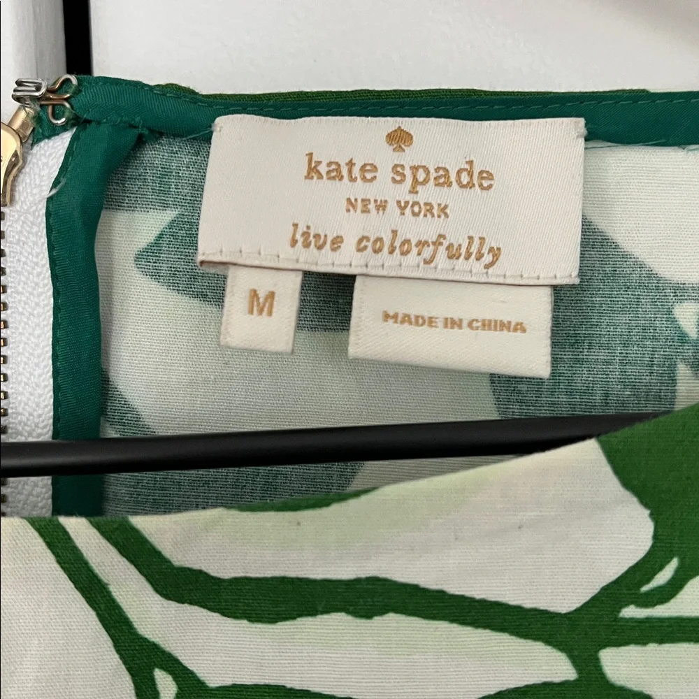 Kate Spade green leaf floral print crop top - Picture 4 of 5